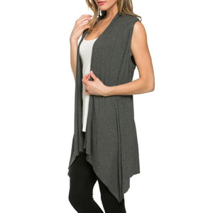 JECKSION Colete Feminino Plus Size Womens Cardigan Irregular Sleeveless Knit Bat Casual Coat For Women