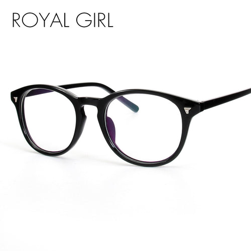 ROYAL GIRL New Simple Fashion Eyeglasses Frames Women Round Vintage Clear Lens  Glasses Men ss613