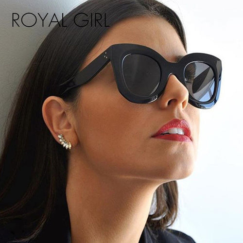 ROYAL GIRL Vintage Sunglasses Butterfly Style Women Brand Designer chunky Glasses for ladies ss223