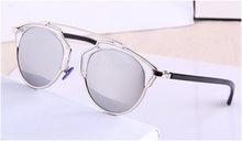 ROYAL GIRL Metal Wrap Cat Eye Round Shades Glasses Fashion Summer Cool Sun glasses Women Brand Designer Sunglasses ss009