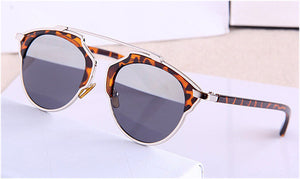 ROYAL GIRL Metal Wrap Cat Eye Round Shades Glasses Fashion Summer Cool Sun glasses Women Brand Designer Sunglasses ss009