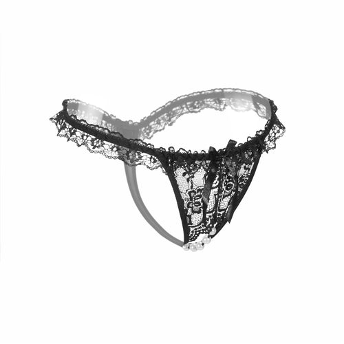 Sexy Lingerie Lace Open Crotch Underwear Pearl Sexy Temptation Womens Panties BK