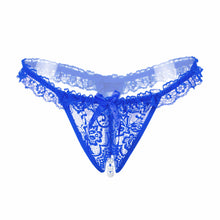 Sexy Lingerie Lace Open Crotch Underwear Pearl Sexy Temptation Womens Panties BK