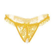 Sexy Lingerie Lace Open Crotch Underwear Pearl Sexy Temptation Womens Panties BK