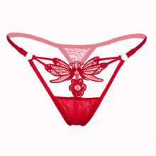 Women's Sexy Lace Low-Waist G-String Hollow Underwear Women Thongs G String BK