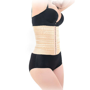 Latex Rubber Waist Body Corset Body Shaper Abdominal Belt BK/L