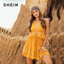 SHEIN Dot Mesh Insert Crop Top & Frill Shorts Set 2018 Ginger Women Spaghetti Strap V-neck Sleeveless Plain 2 Pieces Sets