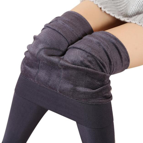 Women Winter Thick Warm Fleece Lined Thermal Stretchy Leggings Pants