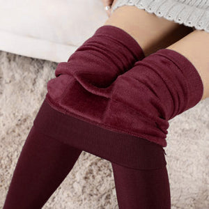 Women Winter Thick Warm Fleece Lined Thermal Stretchy Leggings Pants