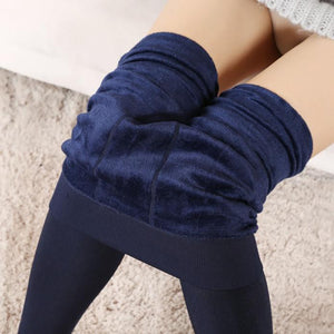 Women Winter Thick Warm Fleece Lined Thermal Stretchy Leggings Pants