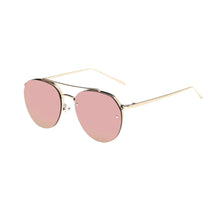 Women Fashion Circular Sunglasses Metal Frame Sunglasses Brand Classic Tone Mirr