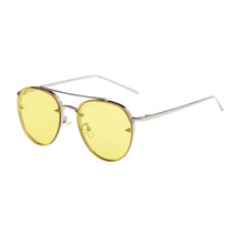 Women Fashion Circular Sunglasses Metal Frame Sunglasses Brand Classic Tone Mirr