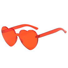 Women Fashion Heart-shaped Shades Sunglasses Integrated UV Candy Colored Glasses