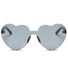 Women Fashion Heart-shaped Shades Sunglasses Integrated UV Candy Colored Glasses