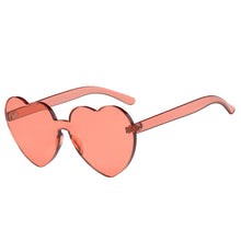 Women Fashion Heart-shaped Shades Sunglasses Integrated UV Candy Colored Glasses