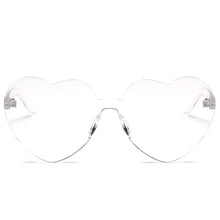 Women Fashion Heart-shaped Shades Sunglasses Integrated UV Candy Colored Glasses