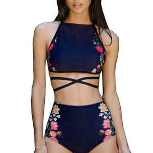 Women Bikini Set Swimwear Push-Up Padded Print Bra Swimsuit Beachwear