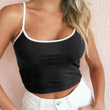 Women Sexy Adjustable Shoulder Straps Round Neck Sleeveless Crop Top